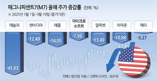 M7 주가 증감률