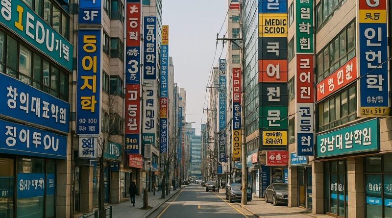 대치동 학원가 풍경