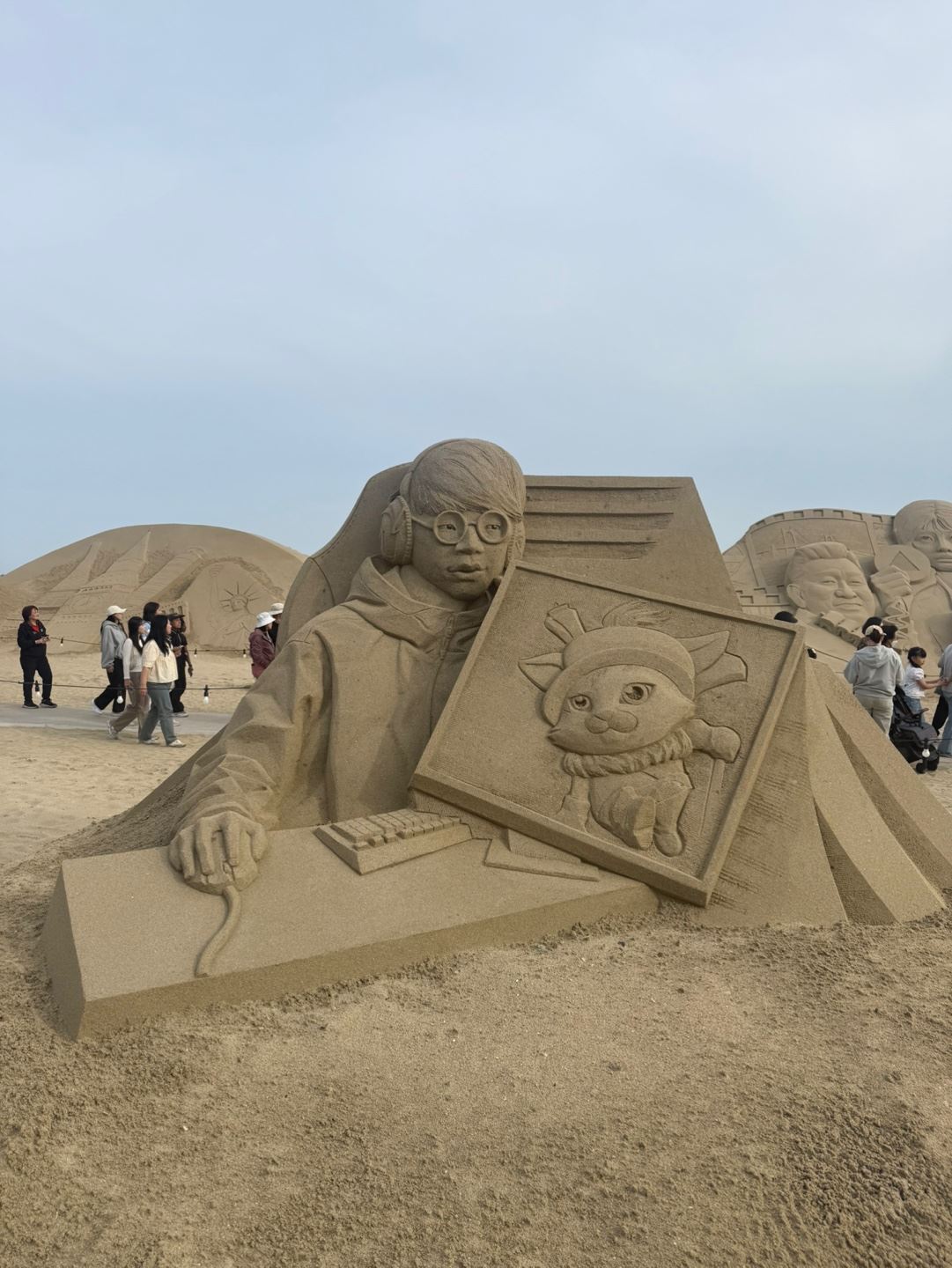 해운대 모래축제 모래 조각전 페이크