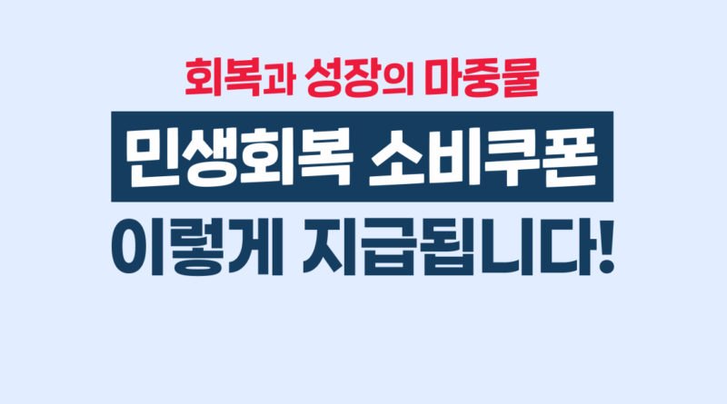 민생지원 소비쿠폰