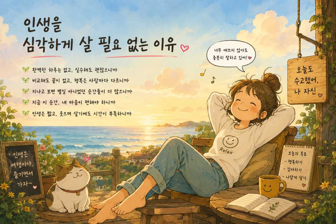 인생을 심각하게 살 필요가 없는 이유